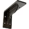 Ekena Millwork Embrey Steel Bracket, Antiqued Warm Silver 2"W x 6"D x 3 3/4"H BKTM02X06X03EBAWS - alternate 1